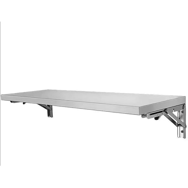 Roostevabast terasest kokkupandav riiul - seinale paigaldatav kaubanduslik serveerimisalus toiduvankrite, haagiste, restoranide, köökide, abiruumide ja garaažide jaoks - ruumi säästev ettevalmistuslaudade lahendus