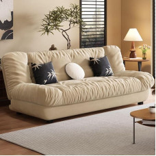 WEIDPHL Futon diivanvoodi, diivan kaheseinaline ja diivanvoodi, kaheseinaline ilma käetugedeta, teisaldatav diivanvoodi, diivanvoodi kodukontorisse, korterisse, magamistoas, beežne