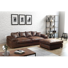 Fun Möbel Arezzo Big diivan koos tugitooliga Erinevad kangad (kangas: Gobi, Vintage Brown)