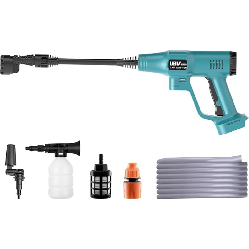 Akupuhastuspüstol Makita 18 V akudele, akupuhasti mobiilseks puhastamiseks ja kastmiseks (ilma laadija ja akudeta)