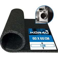 kör4u Premium Anti-vibration Mat 60 x 60 x 1 cm, Can Be Cut to Size, Sound Insulation Mat, Rubber Mat, Vibration Damper, Suitable as a Washing Machine Mat