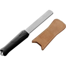 SHARPAL 127N Dual-Grit Diamond Sharpening Stone with Leather Strips, Tool Sharpener for Sharpening Knife, Axe, Lawn Mower Knife, Pruner and All Blade Edges, Coarse/Extra Fine 325/1200 Grit