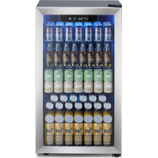 Electactic - Mini 130 Can Soft Drink Wine Beer Cooler Digital Temperature Control for Home Bedroom Bar RV