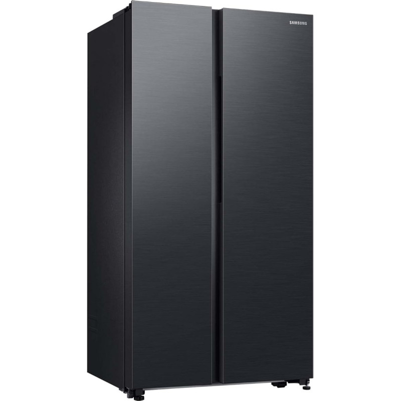 Samsung RS62DG5003B1EF Side-by-Side Fridge Freezer, 178 cm, 628 L, SmartThings AI Energy Mode, Twist Ice Maker, SpaceMax, No Frost+, Premium Black Steel