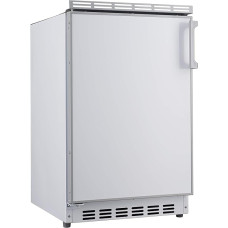 PKM KS82.3EUB Under-Unit Fridge with Freezer, 83 Litre Capacity, Interchangeable Door Hinge, Height-Adjustable Feet, LED Lighting, 41 dB, 50 cm Width, White