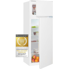 Exquisit Built-in fridge-freezer combination EKGC265-40-040E, built-in device, towing door assembly, 205 l net capacity, white, cool, freezer, vegetable compartment, LED light, glass shelves