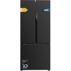 Cecotec French Door Fridge Bolero CoolMarket FD 499 Dark E. Inverter Plus Compressor, Dark Stainless Steel, 178 x 75.9 cm, 499L, No Frost, Energy Class E, Multiairflow, Metal Cooling