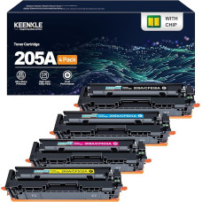 205A CF530A toonerikassett, mis ühildub HP CF530A CF531A CF532A CF533A HP Color Laserjet Pro MFP M180n M180nw M180fw M181n M181fw, M154a M154nw (must, tsüaan, magenta, kollane, 4-pakk).