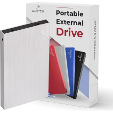 Storite 2,5-tolline Ultra Slim kaasaskantav väline kõvaketas USB 2.0 koos 120 GB mälu laiendusega HDD varundussalvestus kiire andmeedastus kõvaketas, mis ühildub MAC/Laptop/Desktopiga (hõbedane)