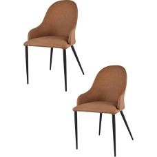 Tommychairs komplekt 2 Jessica polsterdatud tooli käetoega köögi ja söögitoa jaoks, polsterdatud helerohelisest kunstnahast ja mattmustadest raudjalgadest