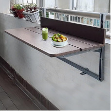 Wandmontierter Balkon Klapptisch,Beistelltisch Zur Wandmontage,Balkontisch Hängend,Klappbarer Terrassentisch,Verstellbarer Hängeklapptisch,Balkontisch Klappbar Hängend(120*37cm/47.2*14.5in)