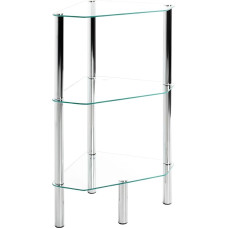 Haku-Mööbli väikemööblisari kroomitud ja turvaklaasist riiulitega erinevates kujundustes