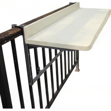 Rippuv rõdu klapplaud, kokkupandav terrassilaua väliterrassile, reguleeritav rippuv klapplaud, seinale paigaldatav, kokkupandav rõdulaud, kokkupandav rõdulaud (valge, 100 x 39 cm / 39.3 x 15.3).