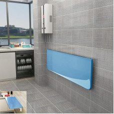 Wandmontierter Schreibtisch mit Blättern - stabiler schwebender Klapptisch für Home Office, Wäsche oder Werkbank - platzsparender Holz-Wandtisch, einfache Installation, vielseitiges Design