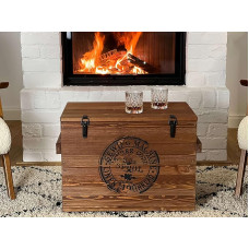 Onu Joe´s kirstu õmblus kohvilaud kirstu laud Vintage Shabby Chic stiilis täispuidust pruunist puidust hoiuruumiga ja kaanega puidust kast küljelaud Maamaja elutoa laud puidust laud pähklipuust