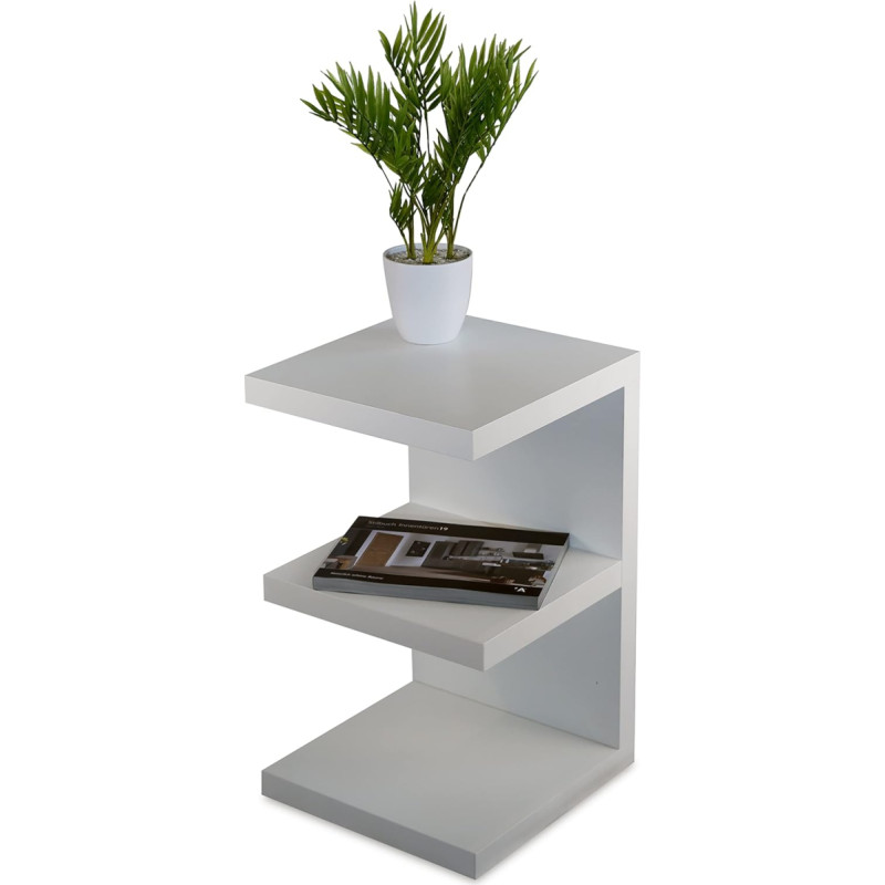 STEMA Seyfried Eddie küljelaud Helehall kohvilaud 60 x 37 x 36 cm kokkupanekuta fikseeritud liimitud elutoa laud