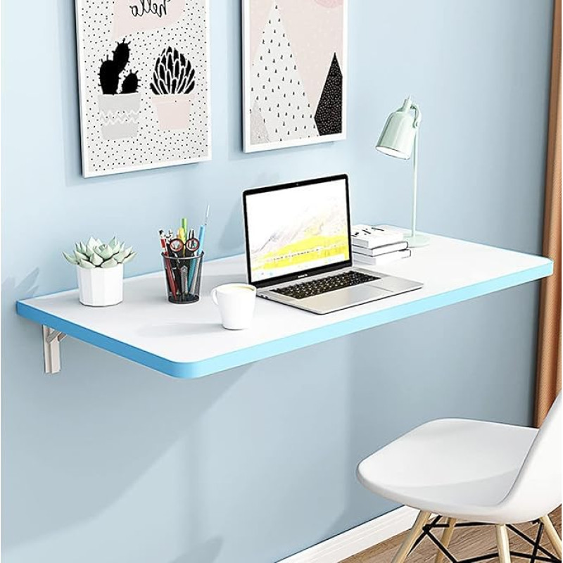 An der Wand montierter Klapptisch für Waschküche, an der Wand montierter Esstisch, zusammenklappbar, an der Wand montierter Computertisch, stabil und robust, für Arbeitszimmer, Schlafzimmer