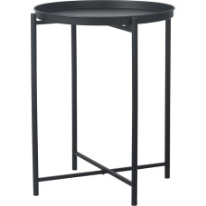 Homebeez must kandikulaua ümmargune küljelaud Dekoratiivne diivan suupiste kohvi taimede stend Aktsentilaud väikestesse ruumidesse, must