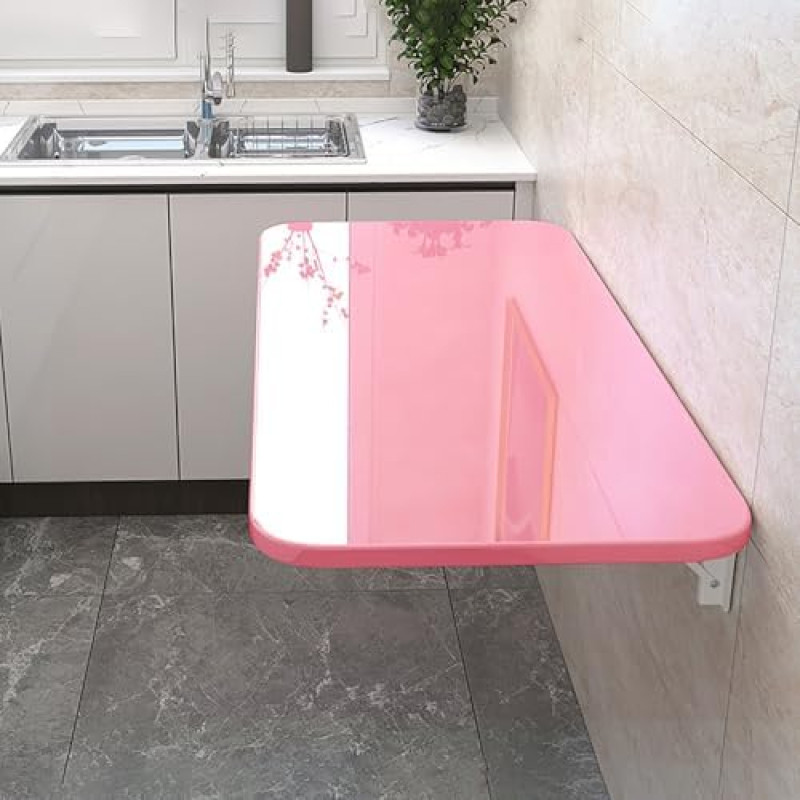 An der Wand montierter Klappschreibtisch, klappbare, an der Wand montierte Werkbank, schwebender Schreibtisch aus Holz, klappbarer, an der Wand montierter Klapptisch, platzsparend, einfach z