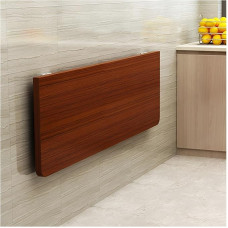 Platzsparender Klapptisch zur Wandmontage, ideal für Zuhause, Büro, Waschküche, Garage, Keller, Walnussholz-Finish (120 x 30 cm)