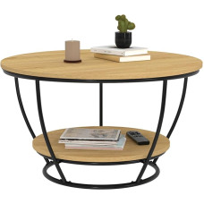 IDMarket Detroit 70cm kahekordne ümmargune laud koos kaabliga - tööstusdisainiga