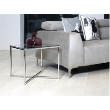 möbelando Crispo II küljelaud Kohvilaud Klaasist laud Valge