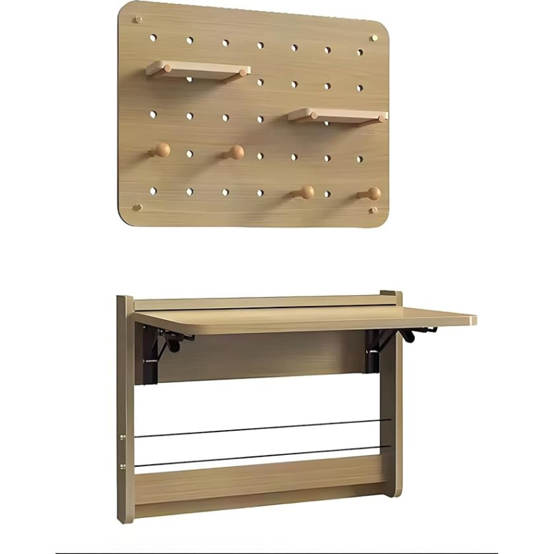 ZEQFEMKL Klappbarer Wand-Klapptisch, an der Wand montierter Klapptisch, an der Wand montierter Klappschreibtisch, herunterklappbarer Schreibtisch, an der Wand montierter, platzsparender, Faltbarer, s