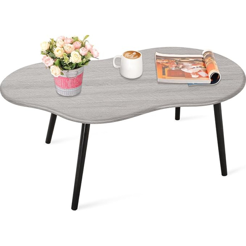 Talumajapidamise kohvilaud, maalähedane hall pilvikujuline kohvilaud väikestesse ruumidesse, ainulaadne ebaregulaarne puidust raamiga kesklaud, dekoratiivne mööbel elutuppa, kontorisse