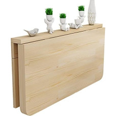 Ujuv seinale paigaldatud kokkupandav puidust söögilaud Kokkupandav raskeveokite töölaud Kokkupandav sülearvuti laud kodukontorile Pesuruumi garaaž L80 x W30cm