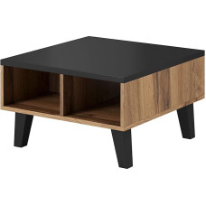 Mirjan24 Lotta II 60 Skandinaavia stiilis kohvilaud, diivanilaud, kohvilaud, elutoa laud (Wotan Tamm + Must)