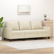 ARKEM 3-kohaline diivan Cream 180 cm kunstnahast modulaarne diivan Noorte diivan Love Seat Kaks diivanit