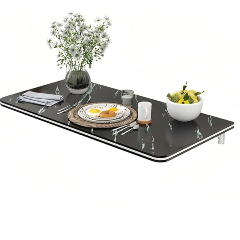 Ujuv kokkupandav laud väikestesse ruumidesse, 30/40/50 cm lai, kokkupandav laud, ujuv söögilaud, rippuv arvutilaud, kokkupandav töölaud (valge, 50 x 30 cm)