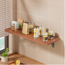 Wandmontierter Klapptisch, platzsparender Wandtisch für kleine Räume, Zuhause, Büro, Waschküche, Küche, Weiß, 40 x 20 cm