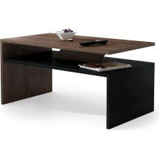 All4All Pico väike kohvilaud - kohvilaud - elutoa laud - diivanilaud riiuliga - väike laud - kompaktne suurus - 90 x 50 cm - 05 - pruun tammepuust + must