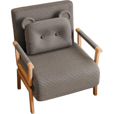 Külalisvoodi, 1 inimene, kokkupandav, 6-suunalise reguleeritava seljatoega, Corduroy kangas, Chaise Longue, diivan magamisfunktsiooniga, ergonoomiline diivanvoodi kontorisse ja koju (Hall, 190 x 68 x 29 cm)