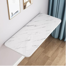 Generisch Klapptisch Wandmontierter Klapptisch, kompaktes Klappblatt-Design für kleine Räume, vielseitige Werkbank für Esszimmer, PC, Laptop, 20 x 40 cm, weißes, platzsparendes Möbel