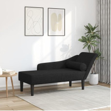 Rantry Liegestuhl mit Kissen, schwarz, aus Stoff, Schlafsofa, Wohnzimmer, Sofa, Sofa für den Außenbereich, für den Garten, für Wohnzimmer, Terrasse, Außenbereich, Möbel