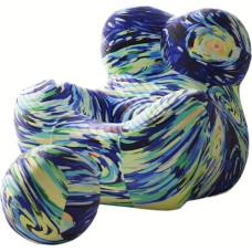 Ema omaksvõtt tooli vaba aja diivan tool ja jalatugi Lounge diivan kvalitatiivne käsn laisk diivan (triibud) (värv : E, suurus : 30 * 28 tolli)