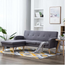 Väljaku terrassikomplekt, välismööblikomplekt, Queen magamisdiivan, LS-kujulise kangakattega diivan, 186 x 136 x 79 cm, helehall diivan, Honbay sektsioondiivan, gnixuu sektsioondiivan, Love Sac diivan