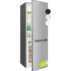 Bomann® Fridge with Freezer | Energy Class C | 143 cm | Cool Freezer Combination Quiet 40 dB | 3 Shelves & 2 Drawers | Door Hinge Interchangeable | 173 L Fridge Freezer Combination | KG 7359 inox
