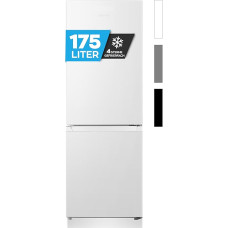 Heinrich´s Fridge Freezer Combination 175 Litres, XXL, Fridge with Freezer, Fridge Volume 122 L, Freezer 53 L, Quiet 39 dB, Large Freezer Boxes, 7 Temperature Levels (Energy Class D, White)