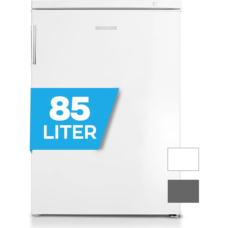 Heinrich´s Freezer, Mini, Temperature: -18 °C ~ -38 °C, Freezer, 3 x Freezer Drawers, Continuous Temperature Control, Airflow, Interchangeable Door Hinge, 85 Litre Capacity, White