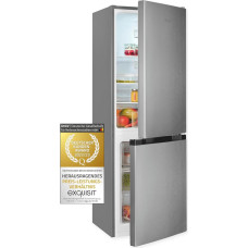 Exquisit Fridge-Freezer KGC231-60-E-050C inoxlook | 157 l net capacity | 4-star freezer | alarm