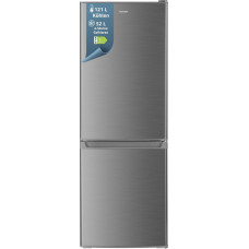 homeX CFS1110-S Fridge Freezer Combination Freestanding 173 Litre Capacity 4-Star Freezing Height 142.5 cm Quiet 40 dB Large Fridge Freezer Combination Silver