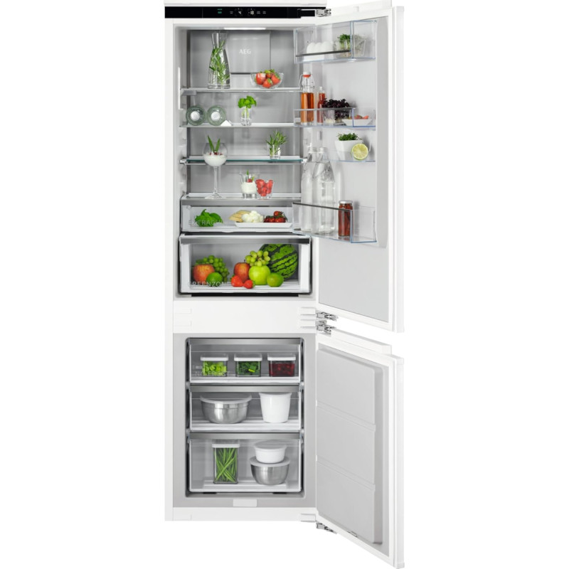 AEG Built-in Fridge-Freezer Combination 178 cm, Series 8000 360°Cooling: Optimum Humidity & Circulation, Separate Cooling (182L) & Freezer Compartment (62L), NoFrost Automatic Defrosting, Fixed Door