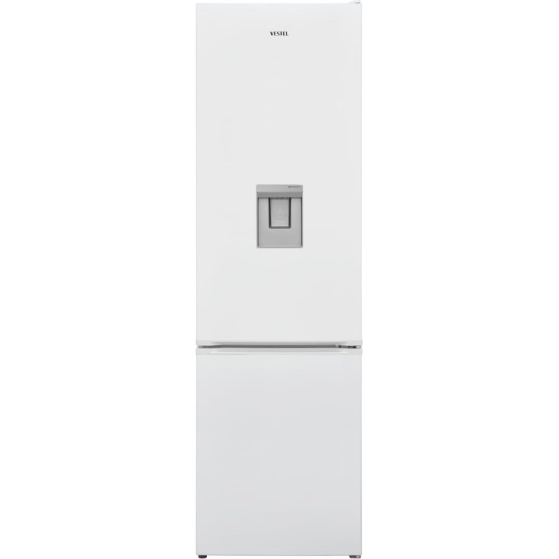 Vestel VG-CFDNB185DWN Fridge/Freezer/Energy Efficiency Class D/NoFrost/Net Capacity: 278 L/ZeroDegreeZone/External Water Dispenser/Interior LED Lighting/White