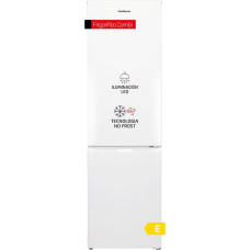 Corbero No Frost CCH18024X Fridge Freezer 253L 60x54.5x181cm LED Light Crisper Glass Shelves 40dB White
