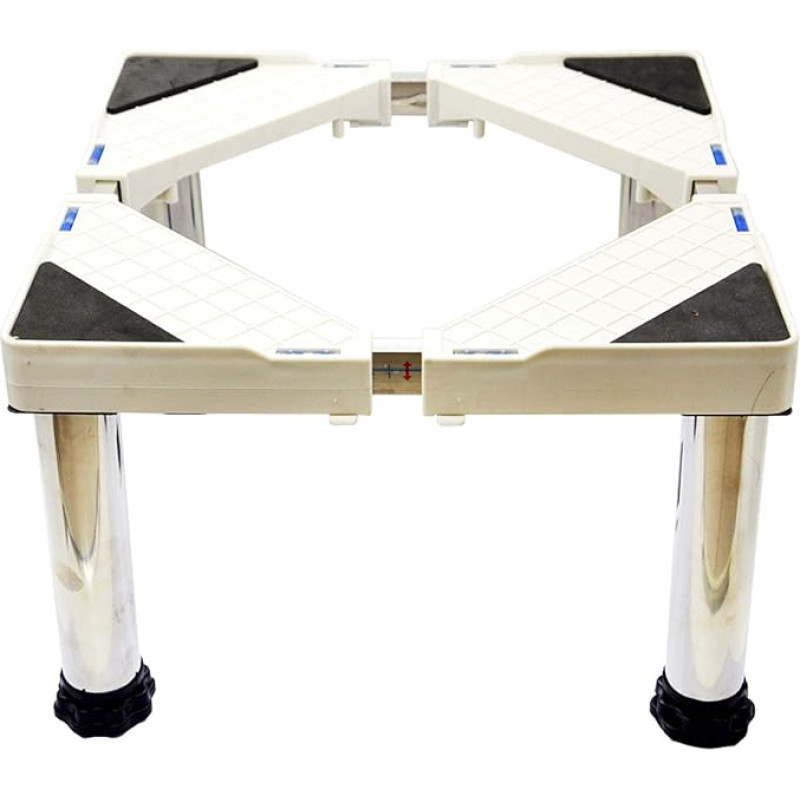 MiSMiAO pesumasina alus, pesumasina alus, külmkapi pjedestaalraam, 4 jalga, reguleeritav laius 42-65 cm, roostevabast terasest koormus 600 kg, libisemisvastane raam (kõrgus: 9,4-10,6 tolli)