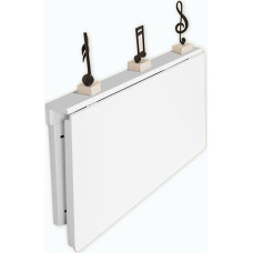 Wandmontierter klappbarer Computertisch und Frühstücksbartisch, platzsparende Werkbank, schwimmender Esstisch für Küche und Waschküche, weißes Holz-Finish, L 50 x B 40 cm