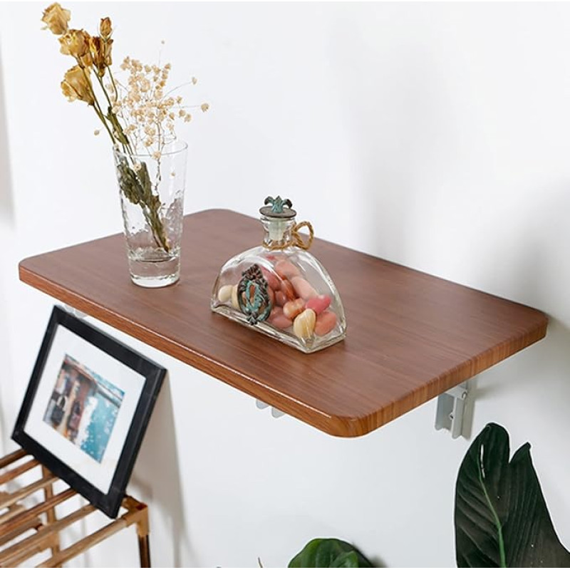 Multifunktionaler Wand-Klapptisch, Massivholz, schwebendes Regal, platzsparend, Arbeitszimmer, Schreibtisch, Computer-Arbeitsplatz, ideal für kleine Räume und Badezimmer-Aufbewahrung